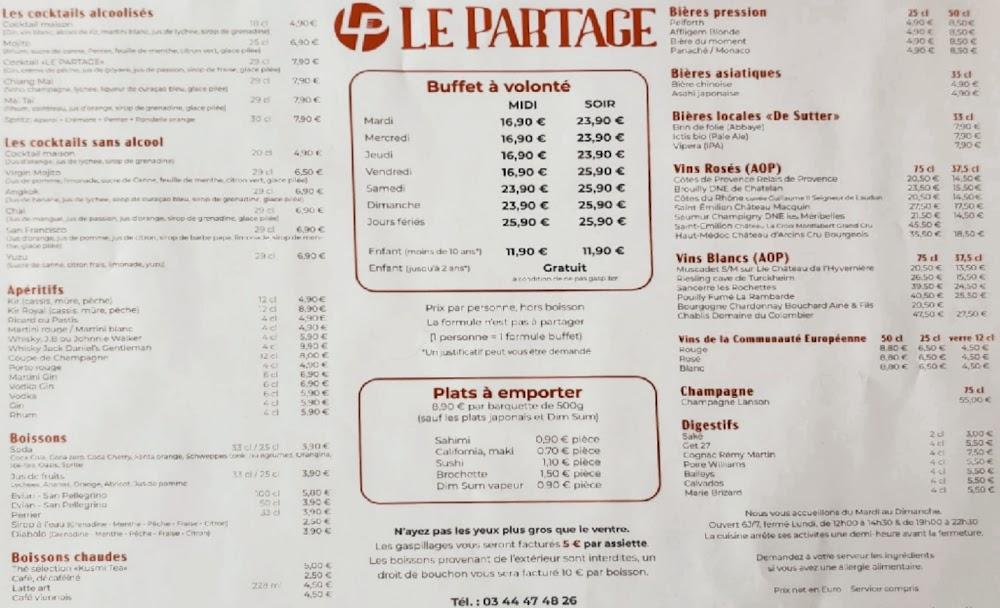 LE PARTAGE - Menu Image 2